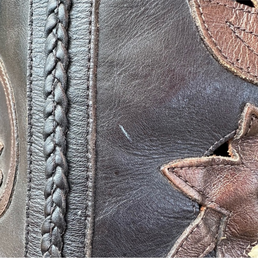 White Mountain Dark Brown + Bronze Leather Western Heeled Boots - Picture 14 of 15